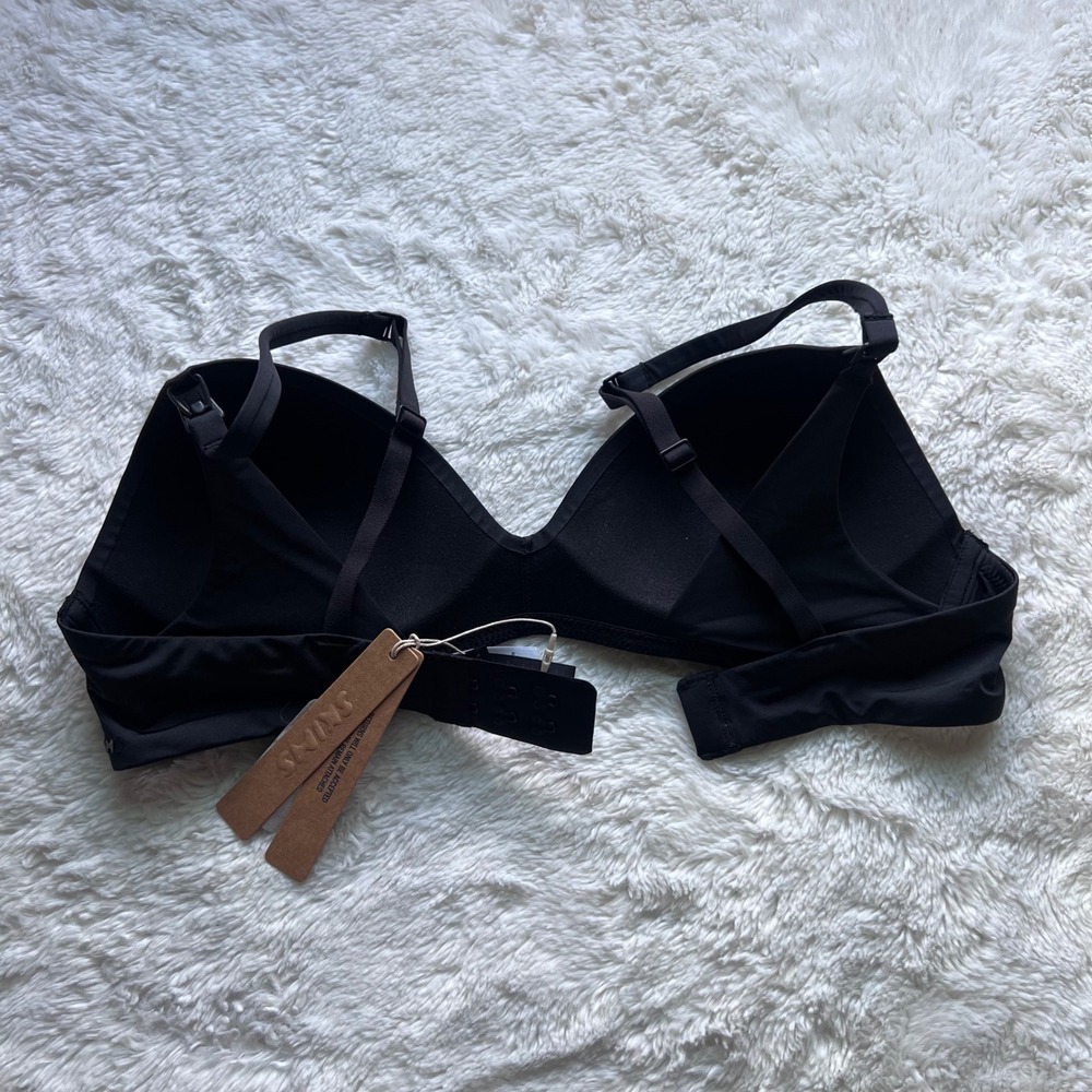 SKIMS Wireless Form Maternity T-Shirt Demi‎ Nursing Bra Onyx Black Size 34A NWT - Picture 4 of 10